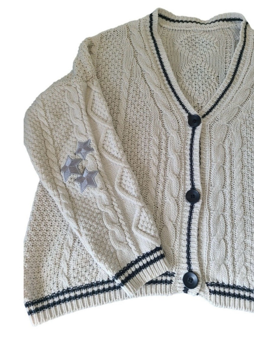 Taylor Swift Cream Cable Knit Sweater - Picture 4 of 8